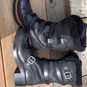 Coach Tanker black leather boots